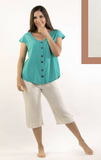 Molu Cap Sleeve Blouse by Dunes