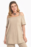 Ibis Open-Shoulder Blouse by Dunes