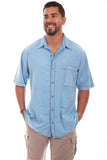 Traveler Shirt in Distressed Sky Blue