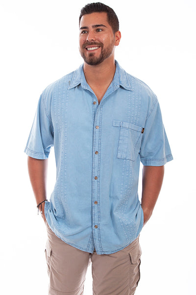 Traveler Shirt in Distressed Sky Blue