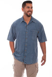 Traveler Shirt in Light Washed Denim
