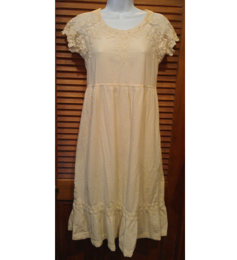 Cap Sleeve Dress | Cotton Gauze Resort Wear| The Last Resort Large / Natural Cap Sleeve Dress | Cotton Gauze Resort Wear| The Last Resort Large / Natural
