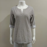 V-Notch Top with Accent Stripes by Wild Palms